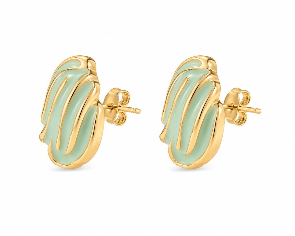 The Pastel Wave Enamel Studs
