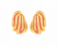 Coral Cream Swirl Studs