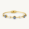 Evil Eye Zirconium Magnetic Bracelet | 18K Gold Plated