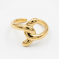 Criss Cross Adjustable Anti Tarnish Ring