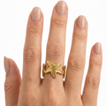 Star Fish 18k Gold Plated Ring